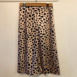 NWT Leopard Print Midi Skirt
